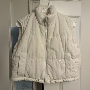White puffy vest